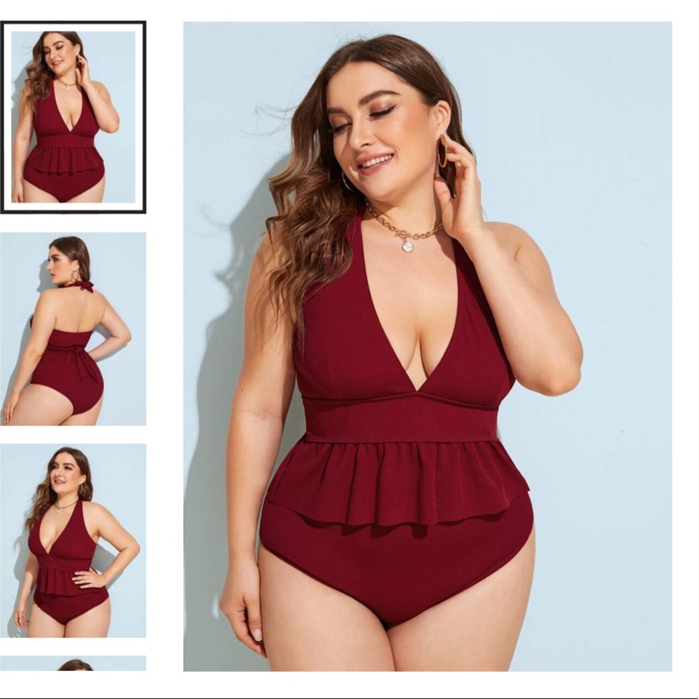 PLUS size ruffle hem bikini (two-piece)